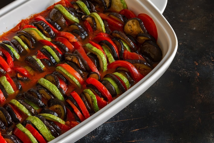 SlowCooking Recipe - Slow Cooker Vegetable Ratatouille with Zucchini, Eggplant and Peppers